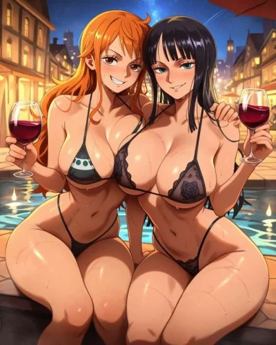 Nami Robin hentai one piece